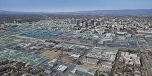 Opportunity Zone Tract Analysis Over San Jose Cityscape